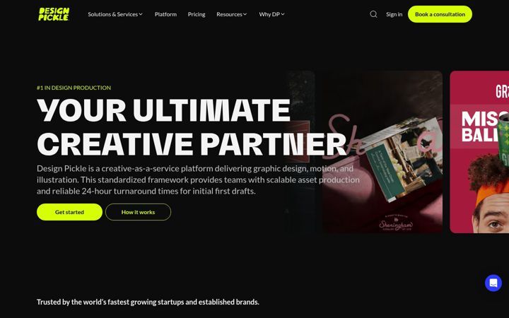 Snímek obrazovky designpickle.com
