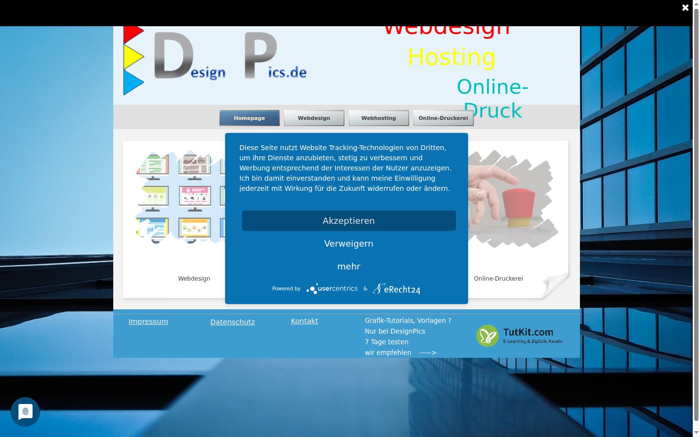 Snímek obrazovky baneru souhlasu zobrazeného před jakoukoli interakcí