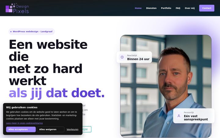 Screenshot von designpixels.nl