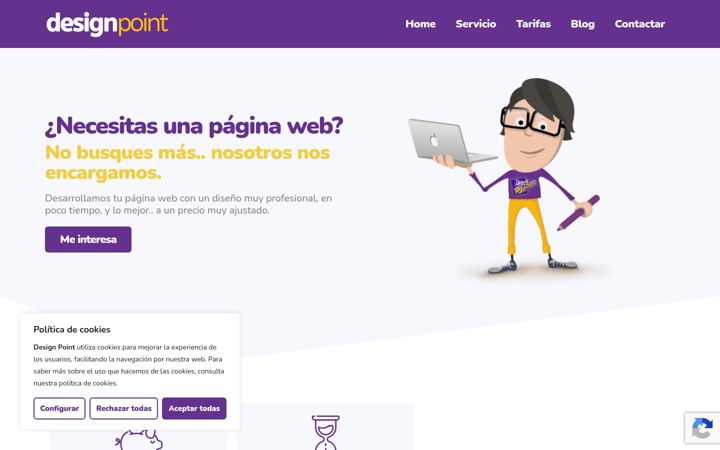 Screenshot stránky designpoint.es