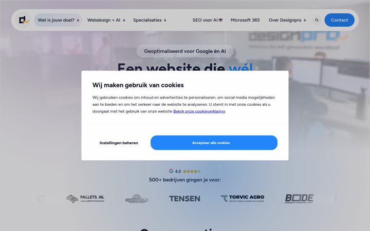Screenshot of designpro.nl