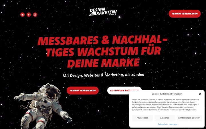 Screenshot of designraketen.de