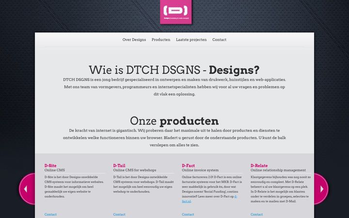 Screenshot of designs.nl