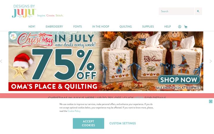 Screenshot of designsbyjuju.com
