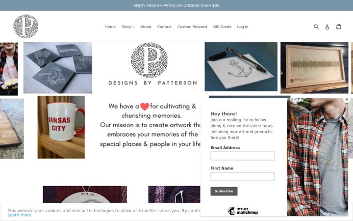 Screenshot of designsbypatterson.com