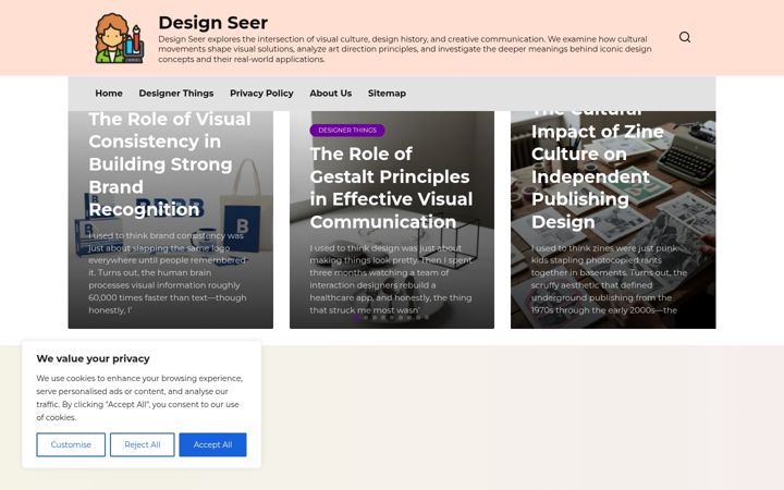 Screenshot of designseer.com