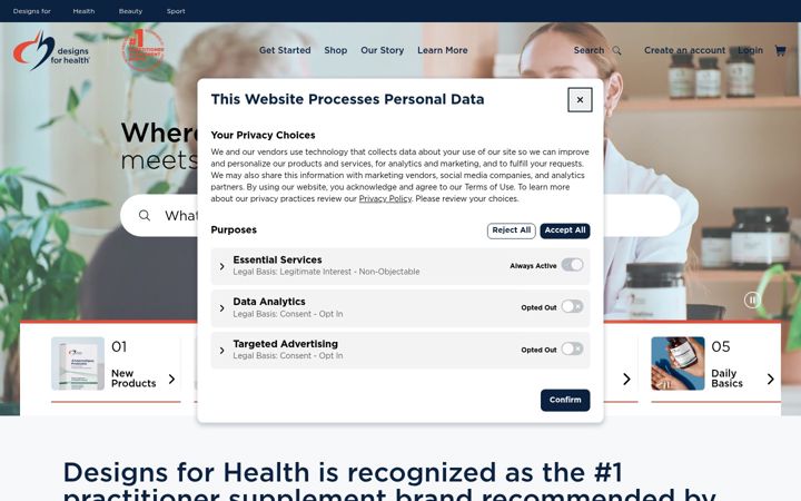Screenshot of designsforhealth.com