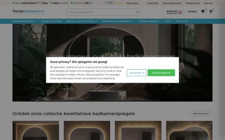 Screenshot of designspiegels.nl