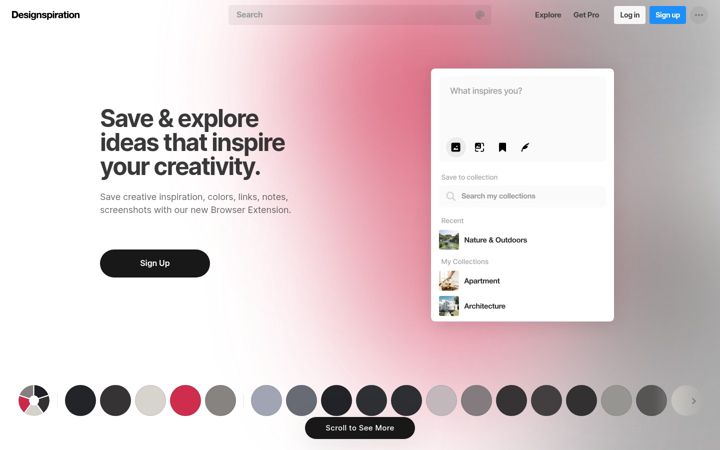 Screenshot of designspiration.net