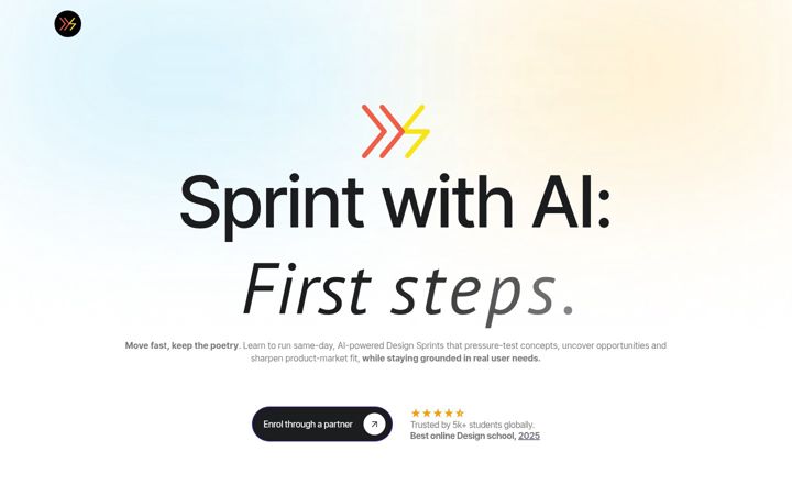 Screenshot of designsprintschool.com