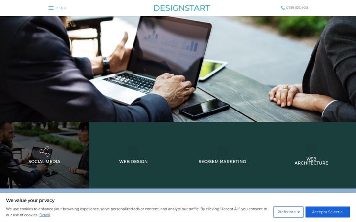Ekrānuzņēmums no designstart.ro