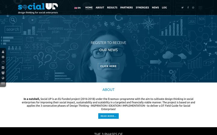 Screenshot of designthinking-socialup.eu
