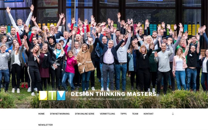 Screenshot of designthinkingmasters.com
