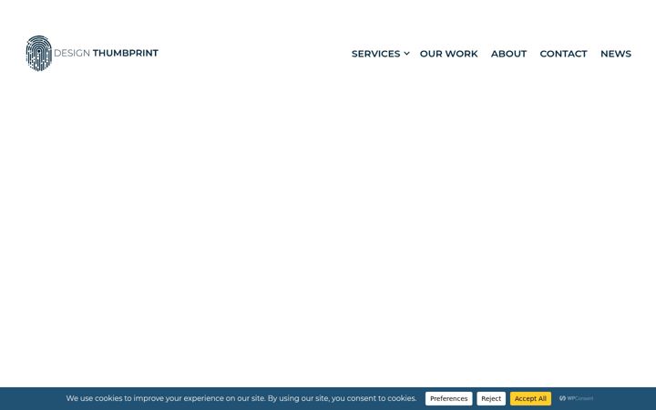 Screenshot of designthumbprint.com