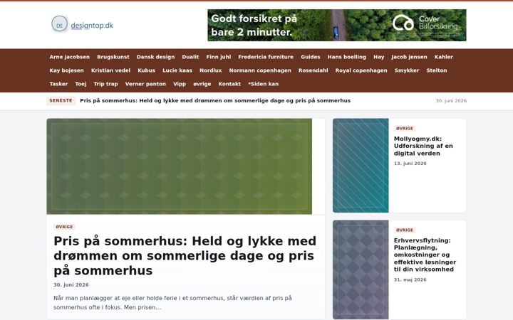Screenshot of designtop.dk