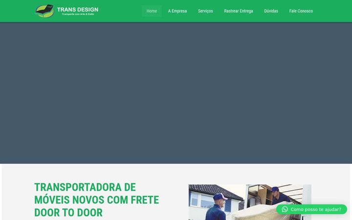 Captura de ecrã de designtransportes.com.br
