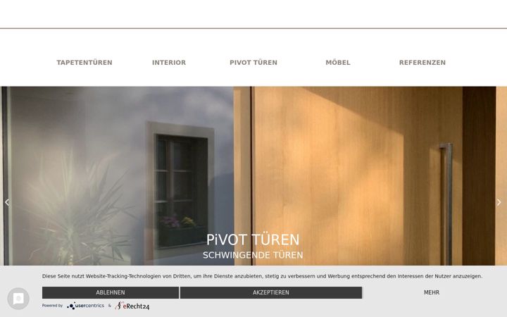 Screenshot stránky designtueren.de