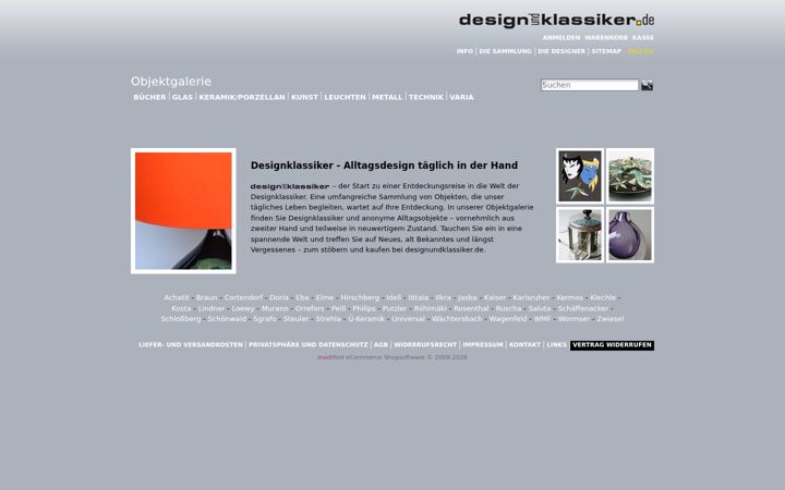 Screenshot stránky designundklassiker.de