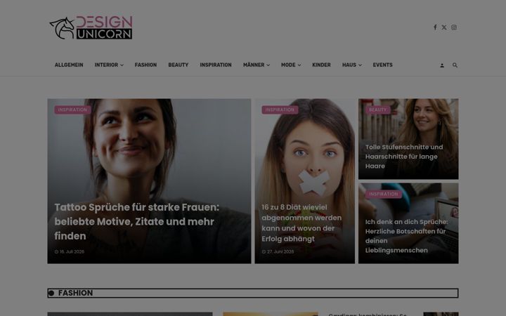Screenshot of designunicorn.de
