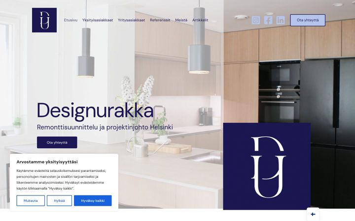 Screenshot di designurakka.fi