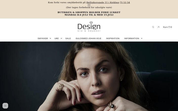 Snímek obrazovky designureogsmykker.dk