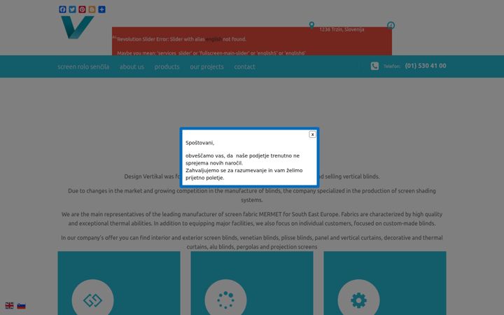 Screenshot von designvertikal.si