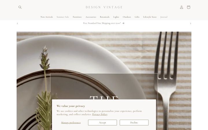 Screenshot of designvintage.co.uk