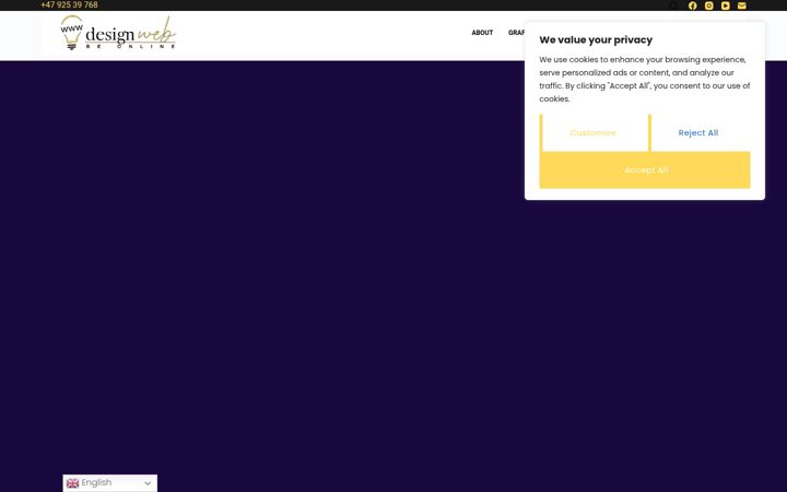 Skjermbilde av designweb.no