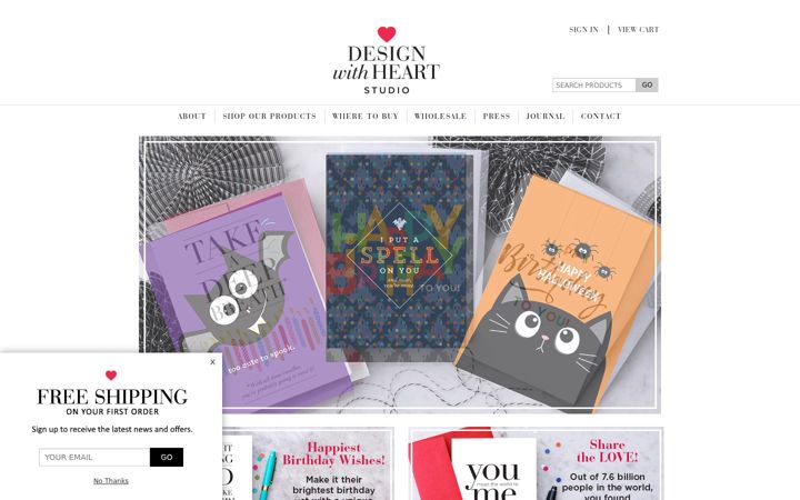 Screenshot of designwithheart.com