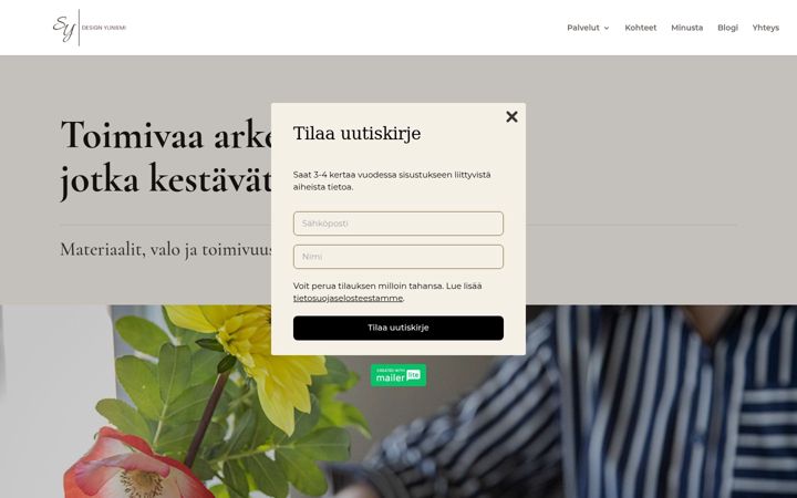 Screenshot di designyliniemi.fi