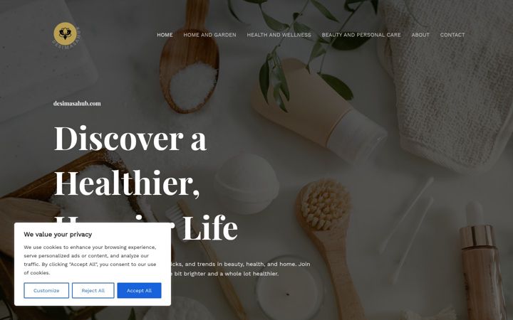 Screenshot of desimasahub.com