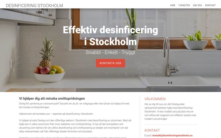 Screenshot of desinficeringstockholm.se