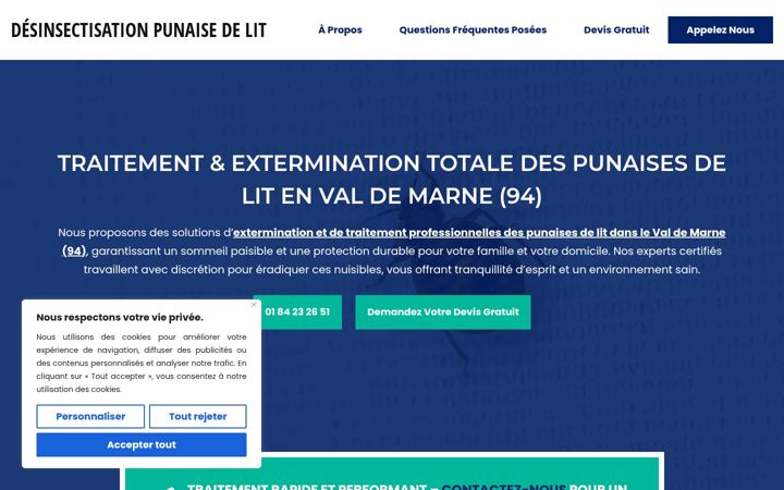 Screenshot of desinsectisation-punaise-de-lit.com