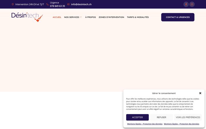 Screenshot of desintech.ch