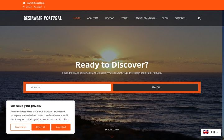 Screenshot of desirableportugal.com