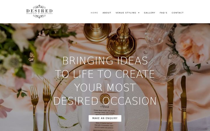 Screenshot of desiredoccasions.co.uk
