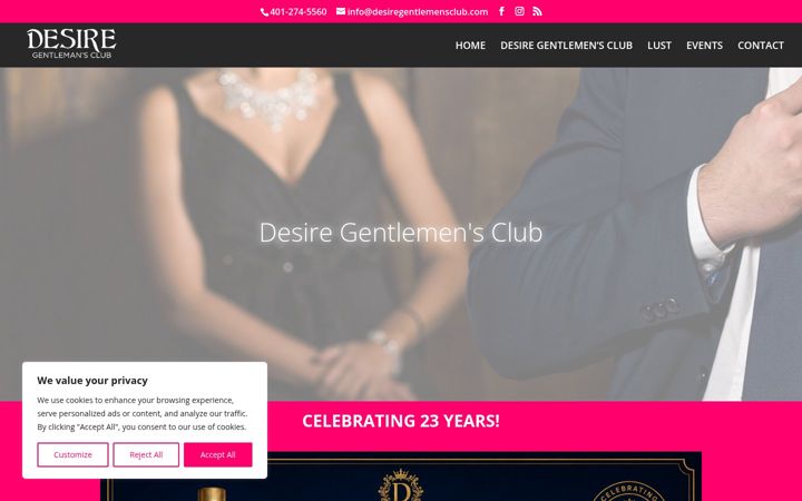 Screenshot of desiregentlemensclub.com