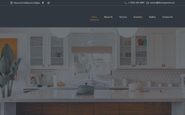 Screenshot of desiregranite.com