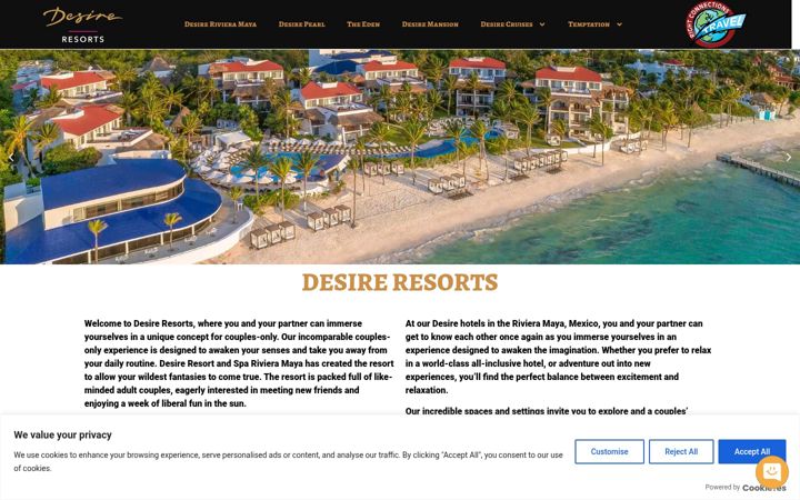 Screenshot of desireresort.com