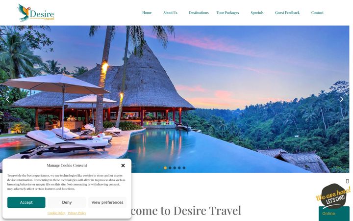 Screenshot di desiretravel.co.za