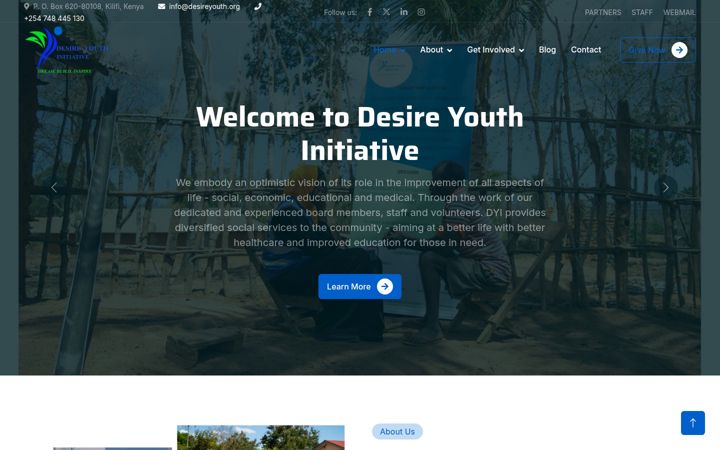 Screenshot of desireyouth.org