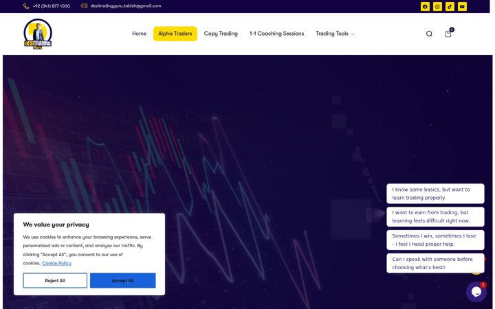 Screenshot of desitradingguru.com