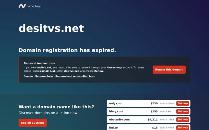 Captură de ecran a desitvs.net