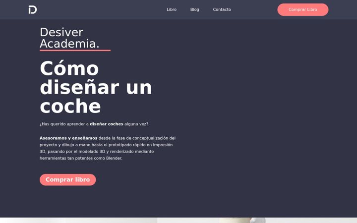 Screenshot stránky desiver.es