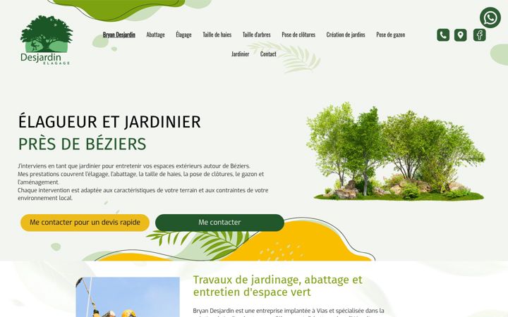 Screenshot of desjardin-elagage.fr