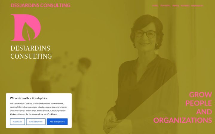 Screenshot of desjardins-consulting.de