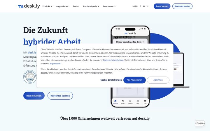Screenshot of desk.ly