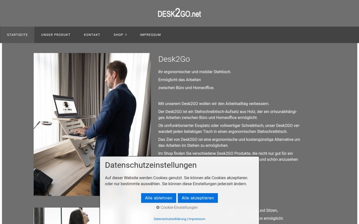 Captură de ecran a desk2go.net