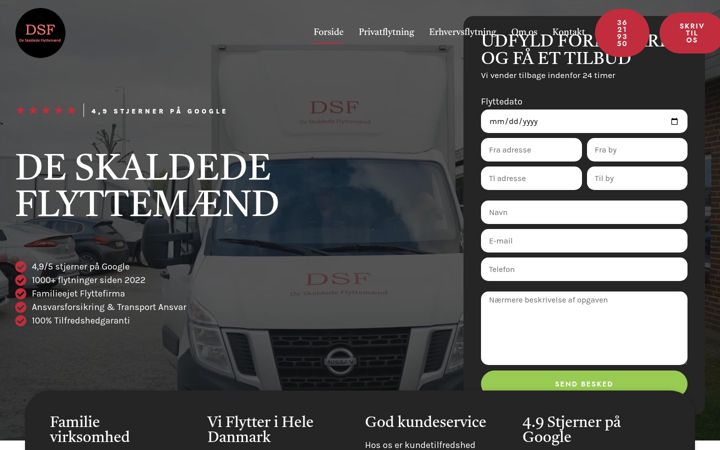 Kuvakaappaus sivustosta deskaldedeflyttemaend.dk