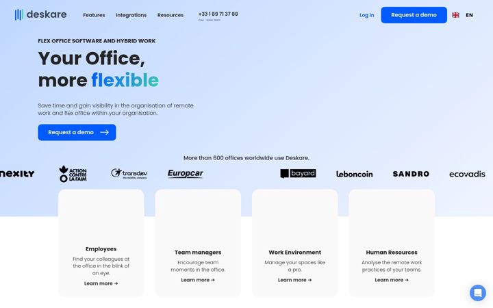 Screenshot of deskare.io